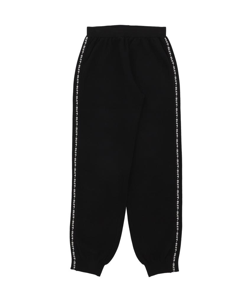 DELICCENT Waki Lettering Elastic Waist Pants [Black]