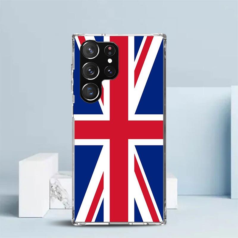 Union Jack England UK Flag Soft Cover for Samsung Galaxy S25 Edge S26 S24 S23 Ultra Phone Case S22 S21 Plus S20 FE Print Pattern
