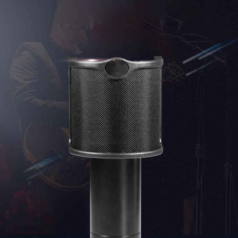 1 Stück Handmikrofon Schirm Popfilter Verbesserte Doppelschicht Metallgitter Schaumstoff Etamin Schicht Mikrofon Windschutz Abdeckung