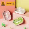 Transparent Bathroom Soap Box with Cover Dust-proof Laundry Table Balcony Bathroom Soap Soap Storage Box Drain Box