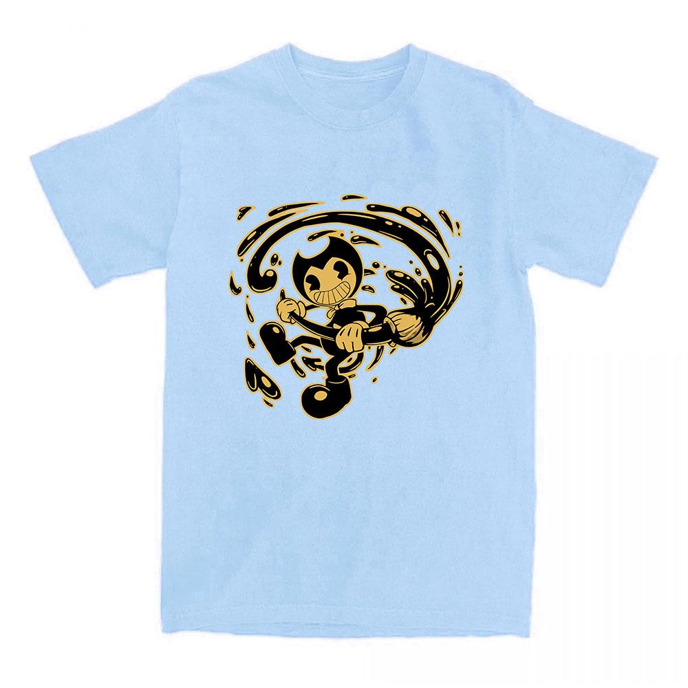 Spiel Bendy and The Ink Machine T-Shirt Sommer Kurzarm T-Shirts Streetwear Unisex Locker Rundhals Grafikdruck T-Shirts