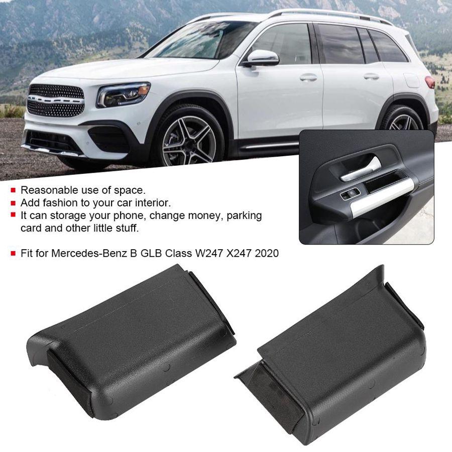 2Pcs ABS Rear Door Handle Storage Box Fit for Mercedes-Benz B GLB Class W247 X247  Car Auto