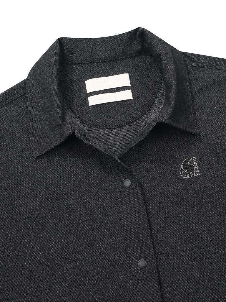 NORDISK Hygge Pin Premium Short Sleeve Shirt - W_Charcoal