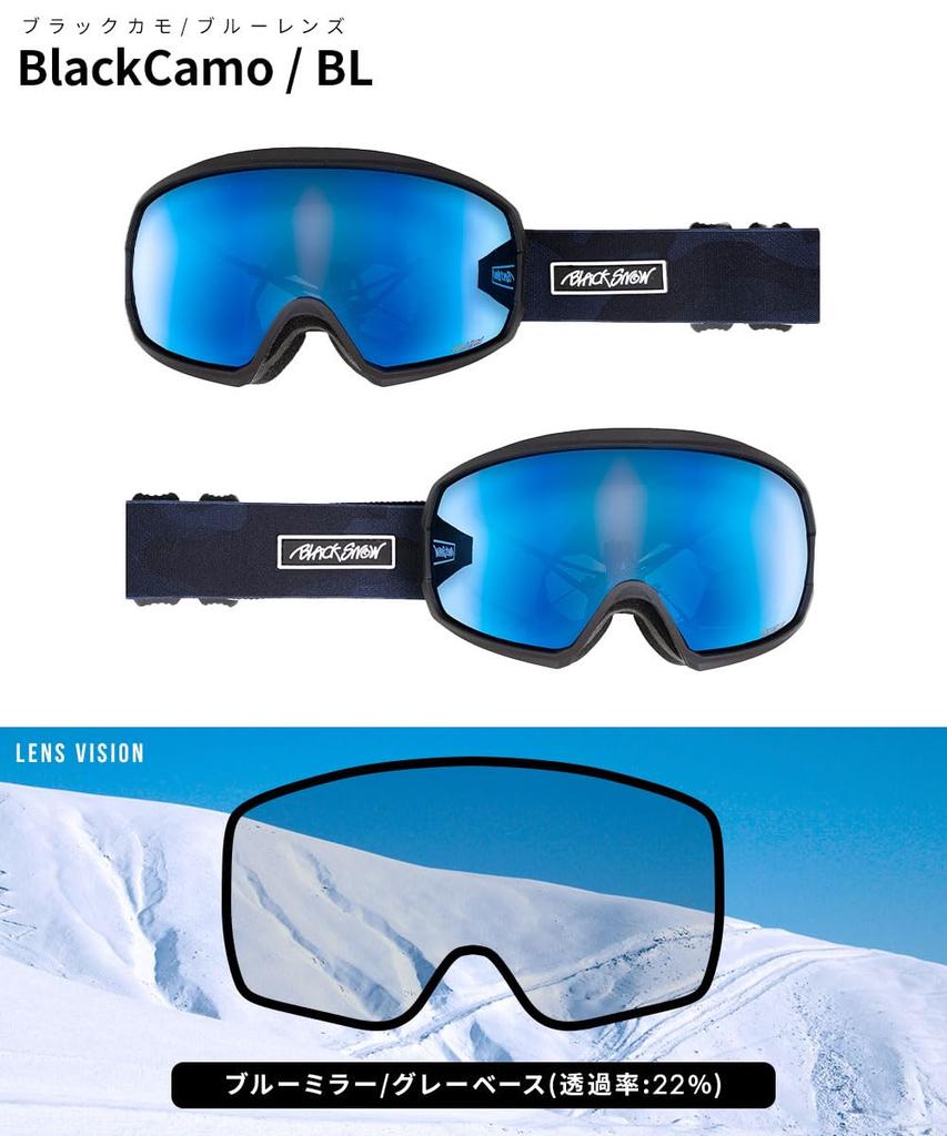 Taiki Sato Snowboard BLACKSNOW GG07 F [BLACK SNOW] Goggles, Unisex, (Black/RD)