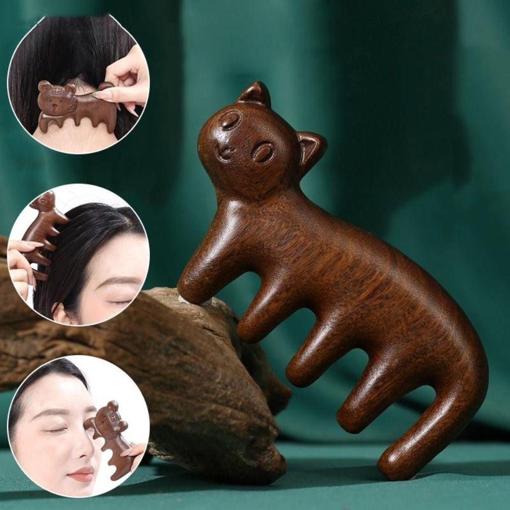 Animal Shaped Body Meridian Massage Comb Sandalwood Meridian Combs  Health Care
