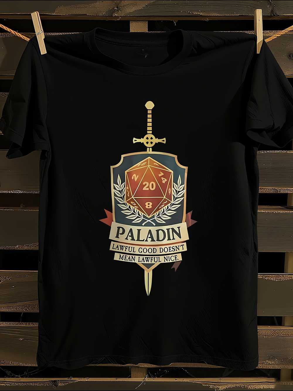 

Paladin Lawful Good D&D Inspired T-Shirt S
