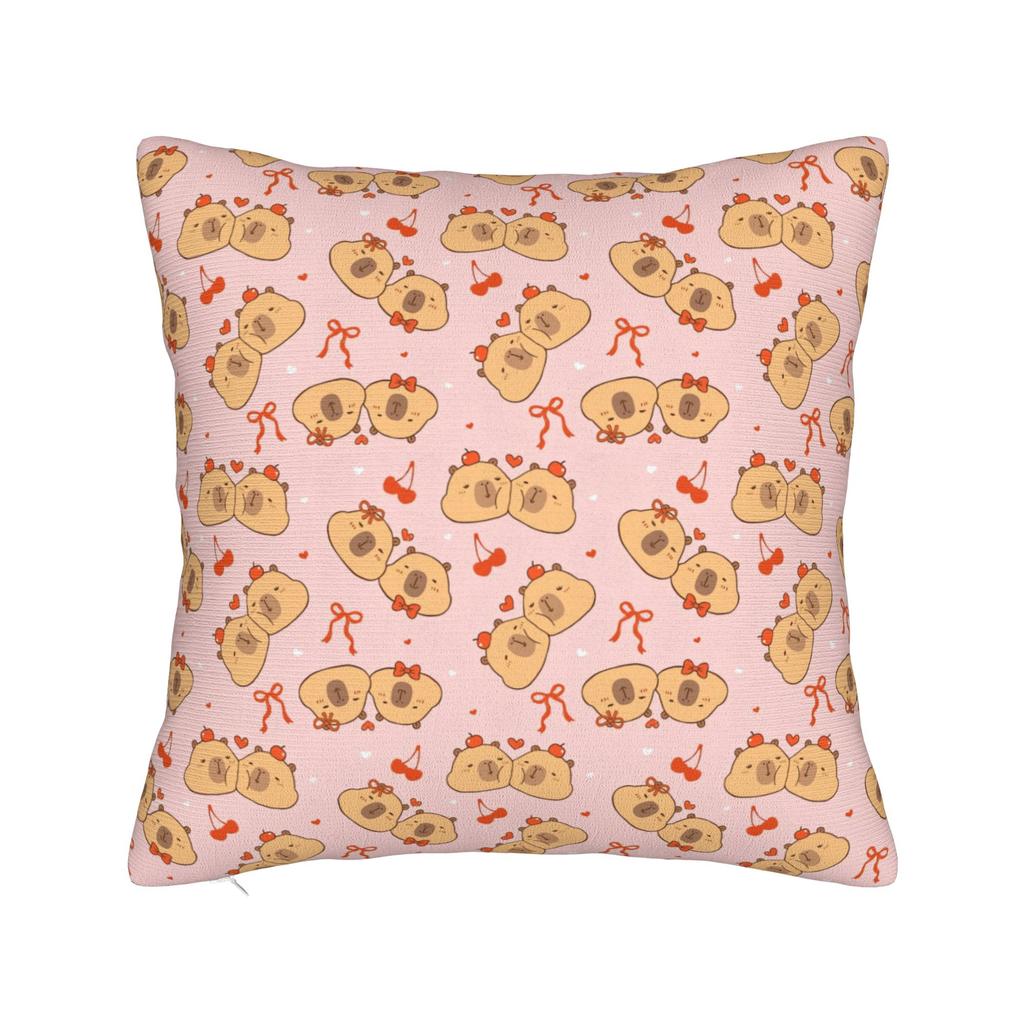 Pillow Case Capybara Soft Pillow Cover For Sofa Couch Bed Living Room Funny Pillowcases
