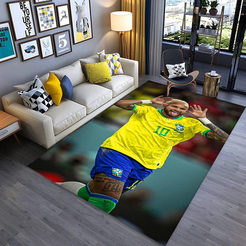 Brazilian Football Glory carpet Living room and bedroom mats printing Protective pad Room Office chair cushion