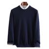 Autumn And Winter Men'S Sweater 100% Pure Cashmere Sweater Round Neck Long Sleeve Simple Business Casual Knitted Cashmere Sweater