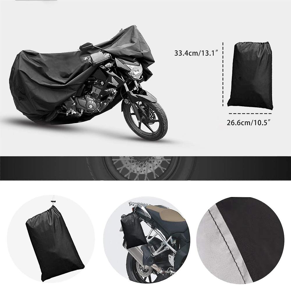Motorcycle Cover Outdoor Waterproof Motorcycle Tarpaulin 210D Thickened Polyester UV Protective Cover for Motorcycle Scooters