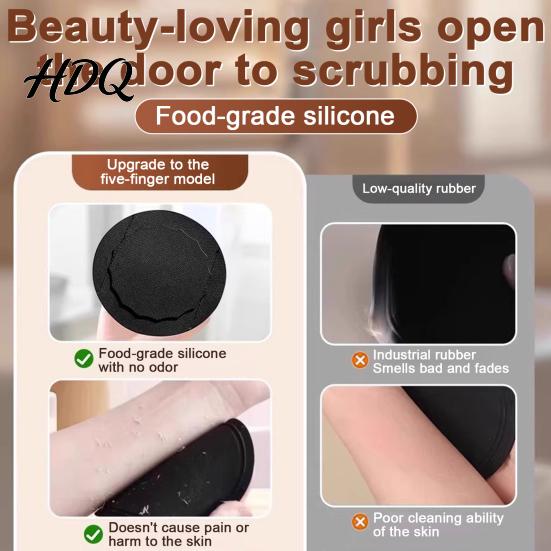 Back Scrubber for Shower Exfoliating Bath Glove with Strap Ergonomic Deep Skin Cleansing Body Exfoliator Smooth Mitt Lightweight Quick-drying