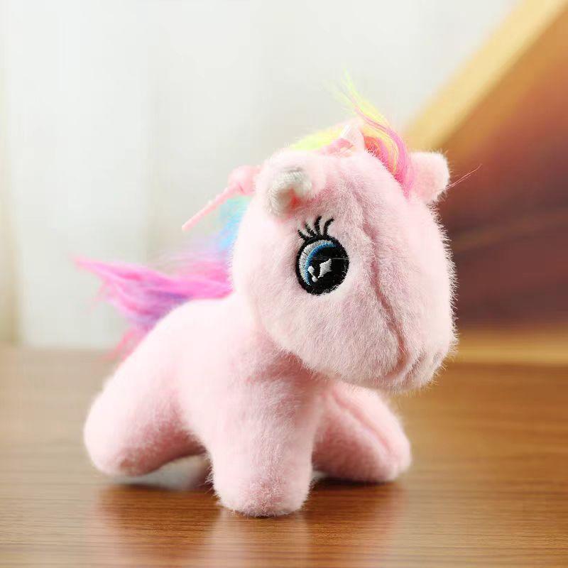 Cute Cute Colorful Pony Pendant Plush Toy Doll Carton Book Bag Pendant Keychain Rag Doll