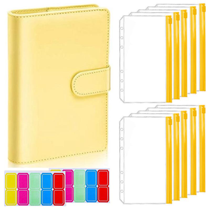 A6 Macaron PU Leather 6-Hole Binder Planner & Budget Notebook