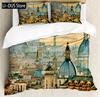 Italy Duvet Cover Queen/King/Full Size For Kids Adult Microfiber Italian Rome Venice Pisa Tower Tuscany Pizzas View Bedding Set