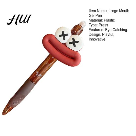 Cartoon Character Pen Cute Large Mouth Gel Ballpoint Pens Comfortable Grip Colorful Writing for School Office Party