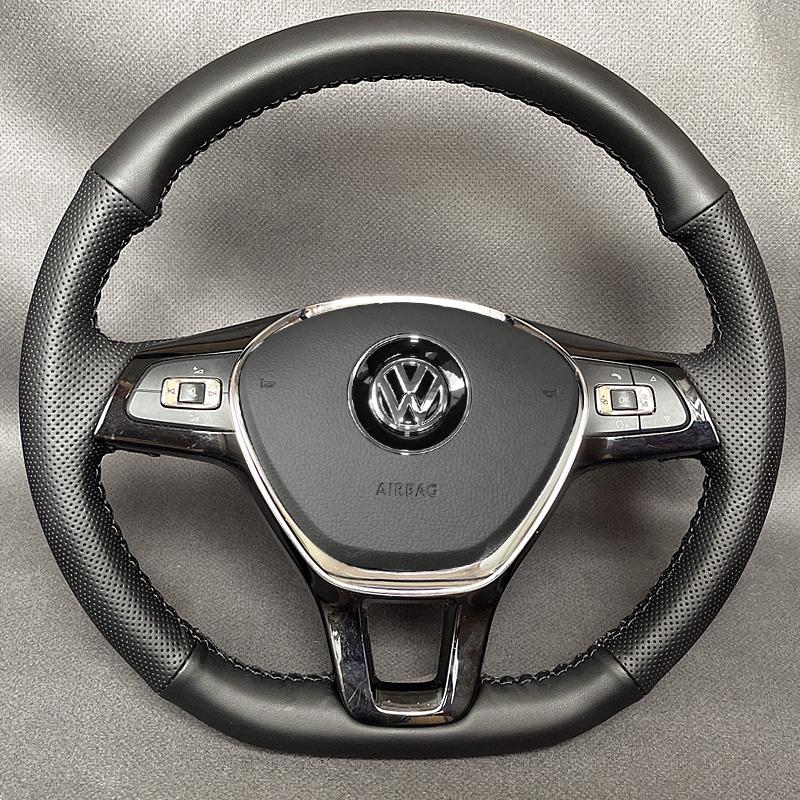 

Ручна вишивка Шкіряна обкладинка на кермо кольору персикового дерева Для Volkswagen VW Golf 7 Mk7 Touran Up Новий Passat B8 Tiguan style 3