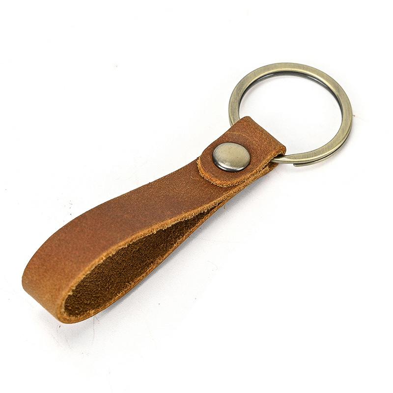 Оригинальный и персонализированный ретро брелок из кожи Mad Horse, Брелок-подарок из натуральной кожи первого слоя, Большое количество