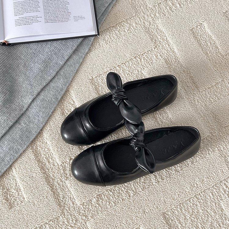 [Ushilai] French Xiaoxiangfeng Bow Mary Jane Shoes Women's 2025 Spring New Sweet Versatile Single Shoes