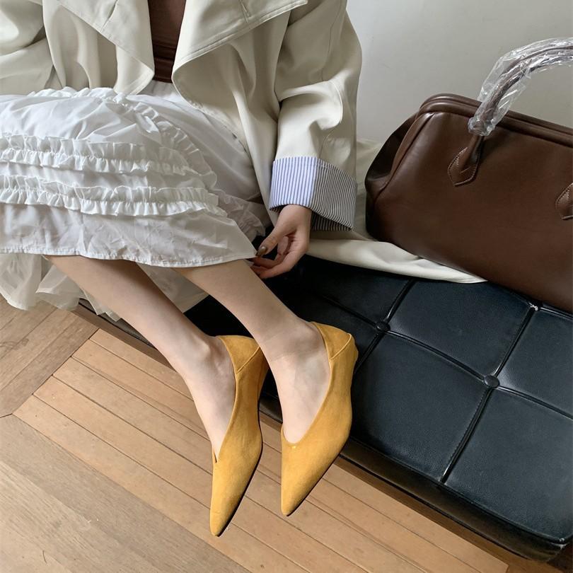 French temperament thin heel pointed single shoes women's shoes spring and autumn new niche leopard print light mouth with skirt high heels women