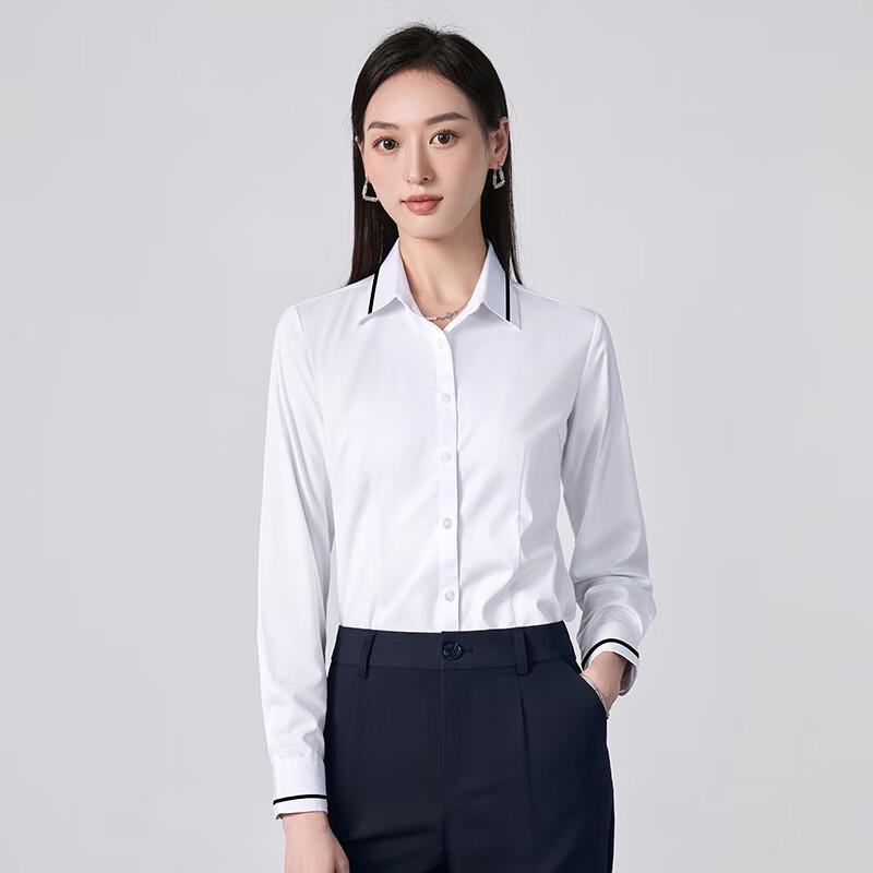 Trolman Women's Professional Long-Sleeve Wrinkle-Free Blouse