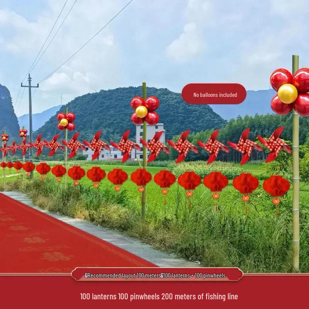 Colorful Wedding Aisle Decoration Set for Outdoor and Courtyard Events