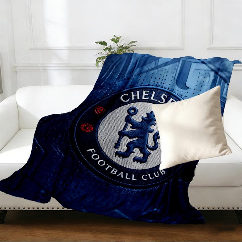 Chelsea F.C Print Blanket - Soft & Comfortable, for Bedroom, Travel, Sofa, Home Decoration - Birthday Christmas Gift for Friend