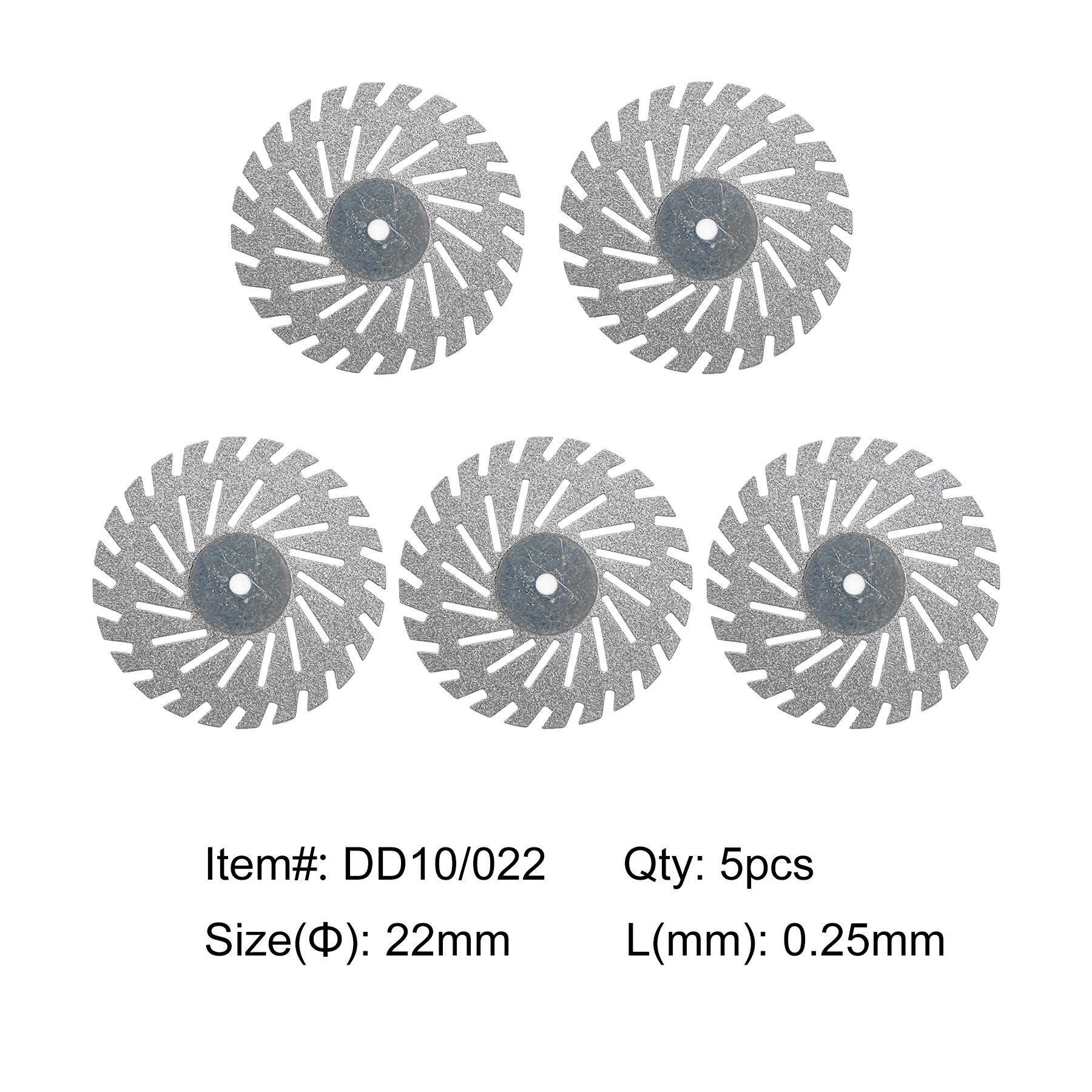 

5 шт. стоматологический алмазный диск с двухсторонней зернистой резкой DD10-022-5pcs