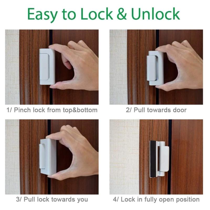 Enhanced Metal Reinforcement Lock for Home Security Defender Security Door Lock Childproof Easy To Install Use Dead Bolt