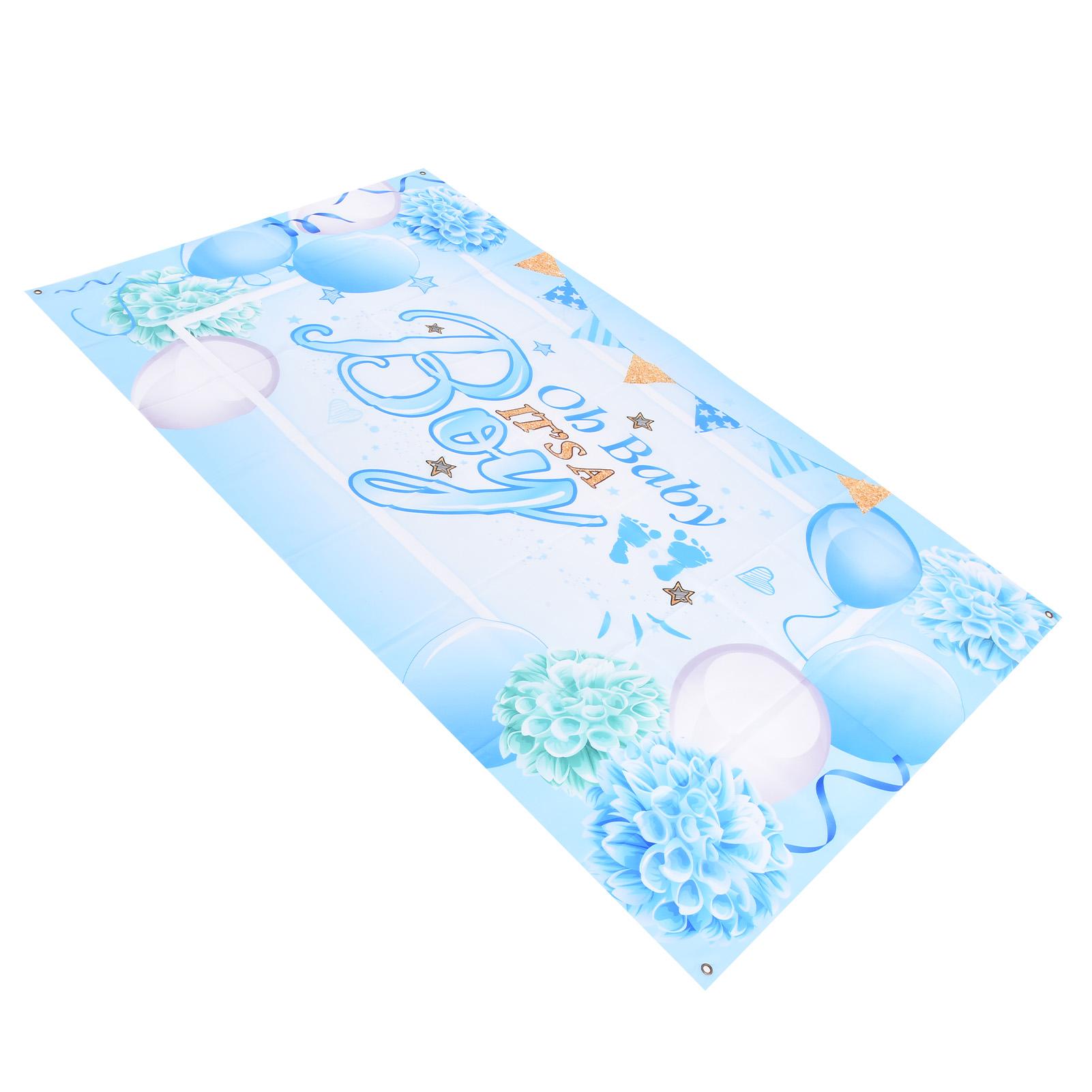 

Background Cloth Multi Purpose Personalized Custom Blue Baby Shower Backdrop Cloth