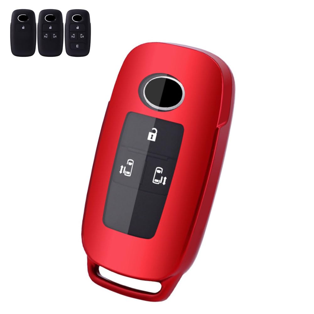 

LETINGFAR Key Case, For Toyota Daihatsu, Smart Key Case, Key Cover, Soft TPU Material, красный