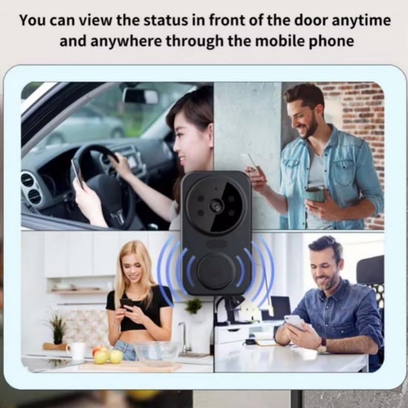 Outdoor home wifi wireless video doorbell with wifi camera uk waterproof and monitor