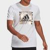 Adidas Alphabet Logo Print Casual Breathable Short Sleeve T-Shirt Men Tops White GL2392