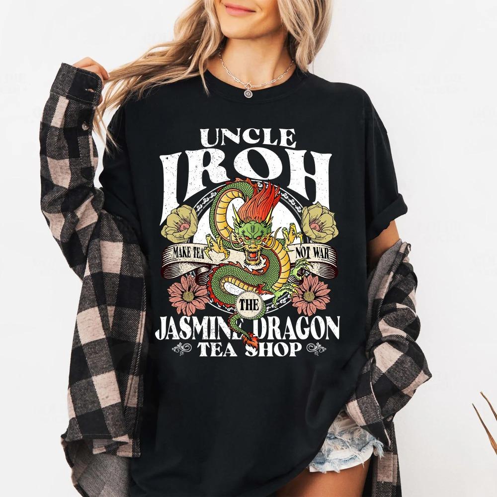 Uncle Iroh Jasmine Dragon Tea House Shirt Avatar The Last Airbender Bella Canvas Tee Short Sleeve Shirt Unisex Women AllSeason S