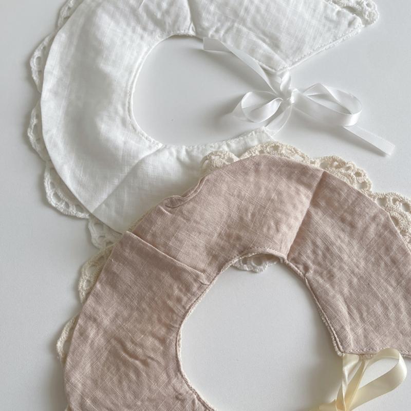 Baby Burping Cloth Fashionable False Collar Bib Detachable Hollowed Out Female Girls Scarf Infants Saliva Towel