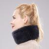 New Lady Real Fox Fur Scarf Women Natural Real Fox Fur Ring Scarves Girl Lovely Good Elastic Knitted Genuine Fox Fur Headband
