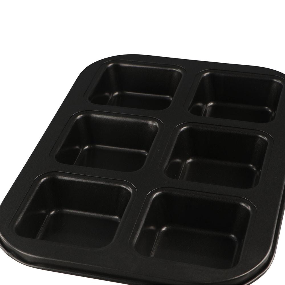 Carbon Steel Brownie Cake Pan Non-stick Bread Mold Muffin Cake Baking Tray  Hamburger