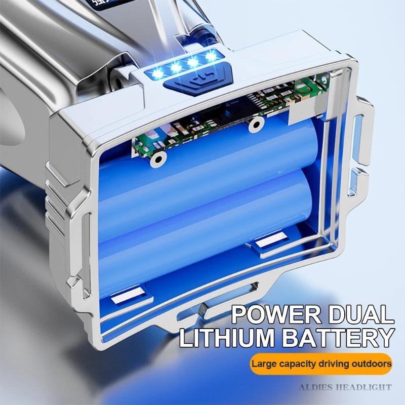 LED Strong Bald Headlight Ultra Bright Rechargeable Head Wear Flashlight Night Fishing Working Miner's Light Field Long Distance