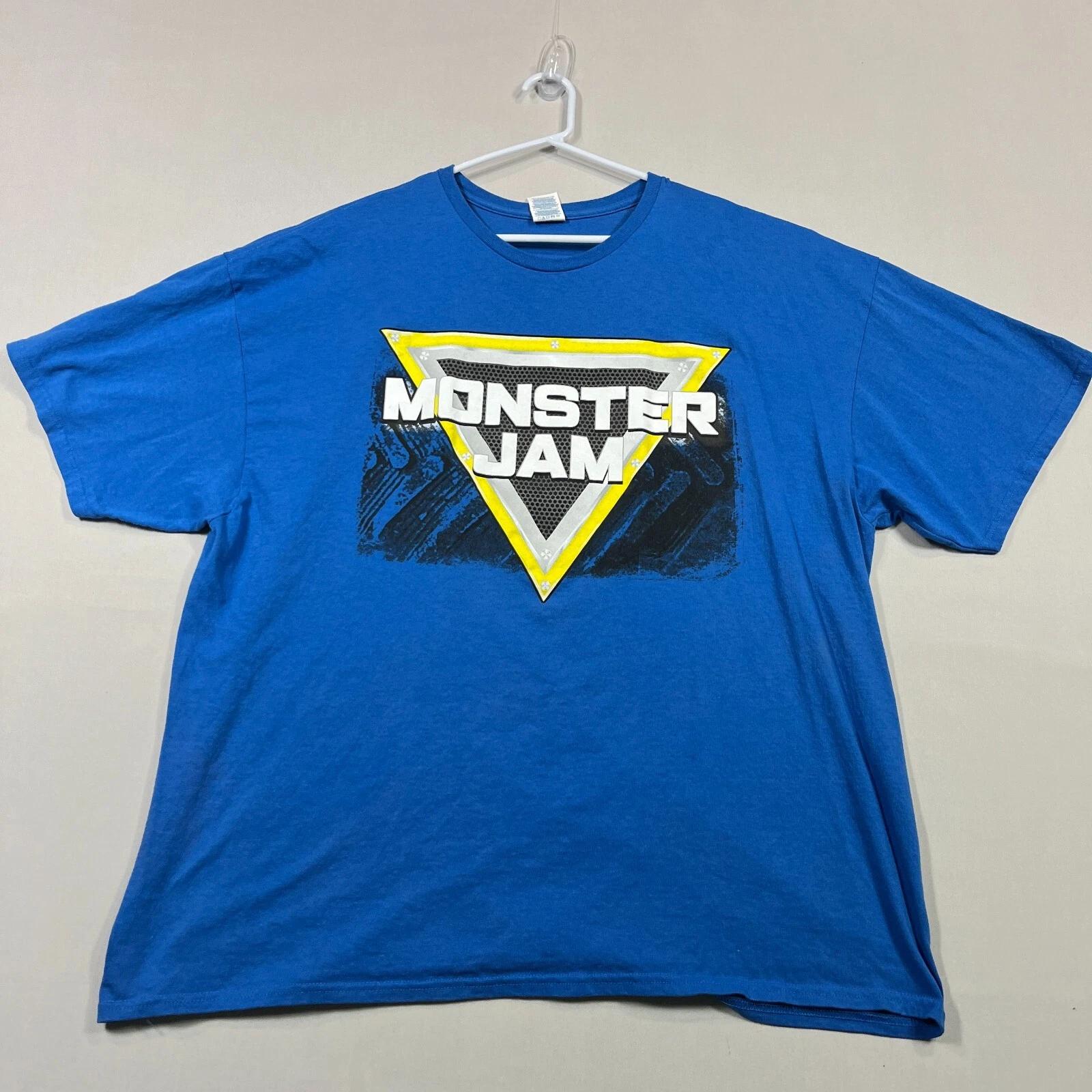 

Monster Jam Monster Trucks Delta Pro Weight Blue Cotton Casual T Shirt Mens 3XL XL