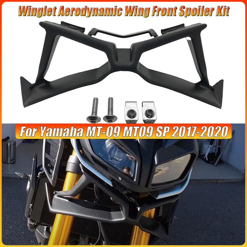 Motorcycle Downforce Naked Frontal Spoilers Winglet Aerodynamic Wing Front Spoiler Kit for Yamaha MT-09 MT09 SP 2017-