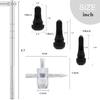 Valve Stem Puller Taller Tool, 5Pcs TR412, 5Pcs TR413, 5Pcs TR414 Tire Snap In Short Rubber Valve Stem, 4 Way Valve Core Remover, Single Head Tire