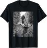 Selfie de Raton Laveur Effrayé avec Sasquatch Bigfoot, T-shirt Raton Laveur Drôle