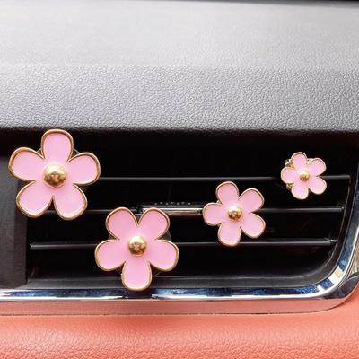 Car Outlet Vent Perfume Clips Cute Flower Air Freshener Diffuser Conditioning Aromatherapy Perfume Clip Car Interior Decoration