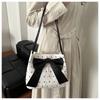 Sweet Pleated Bow Polka Dot Shoulder Bags for Women Large Capacity Ladies Casual Tote Versatile Female Handbags Shopping Bag