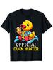 Funny Rubber Duck Drink Juice Official Duck Hunter T-shirt