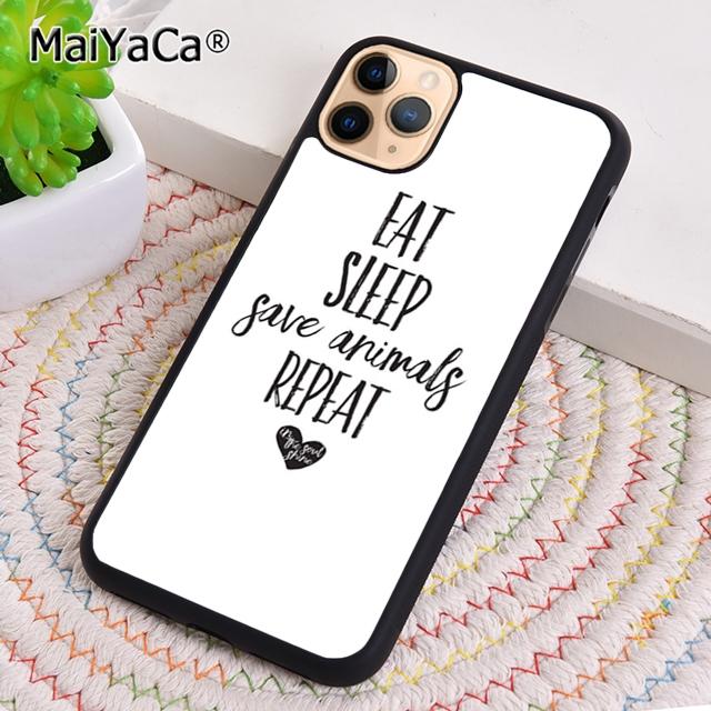 

MaiYaCa Love Animal Vegan Quotes Phone Case Cover For iPhone 17 Air 16 15 plus 11 12 13 14 pro max coque iPhone 11pro max