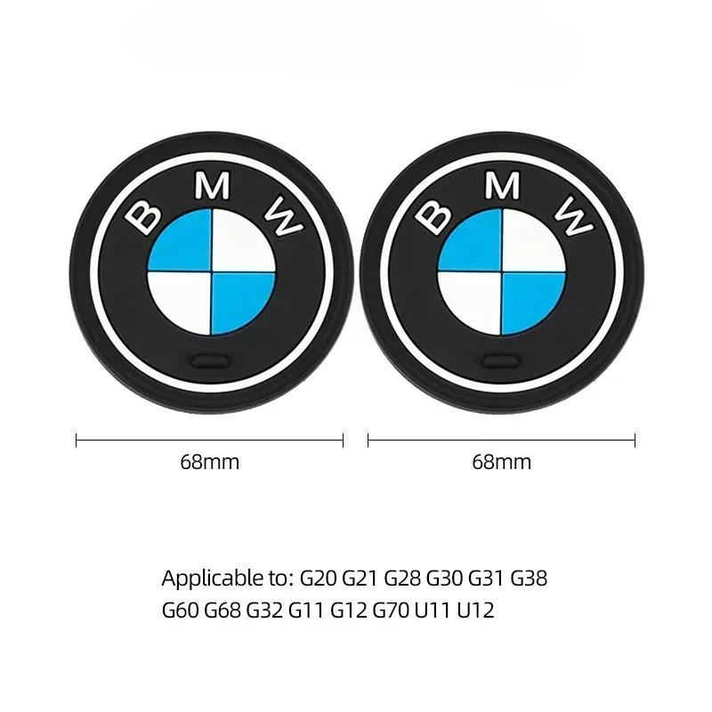 X5 X6 2025 New For BMW M X3 X5 X6 2Pcs Rubber Car Coaster Buffer Anti Noise Mat Cushion For BMW F15 G05 F16 G06 F25 G01 G08 F26