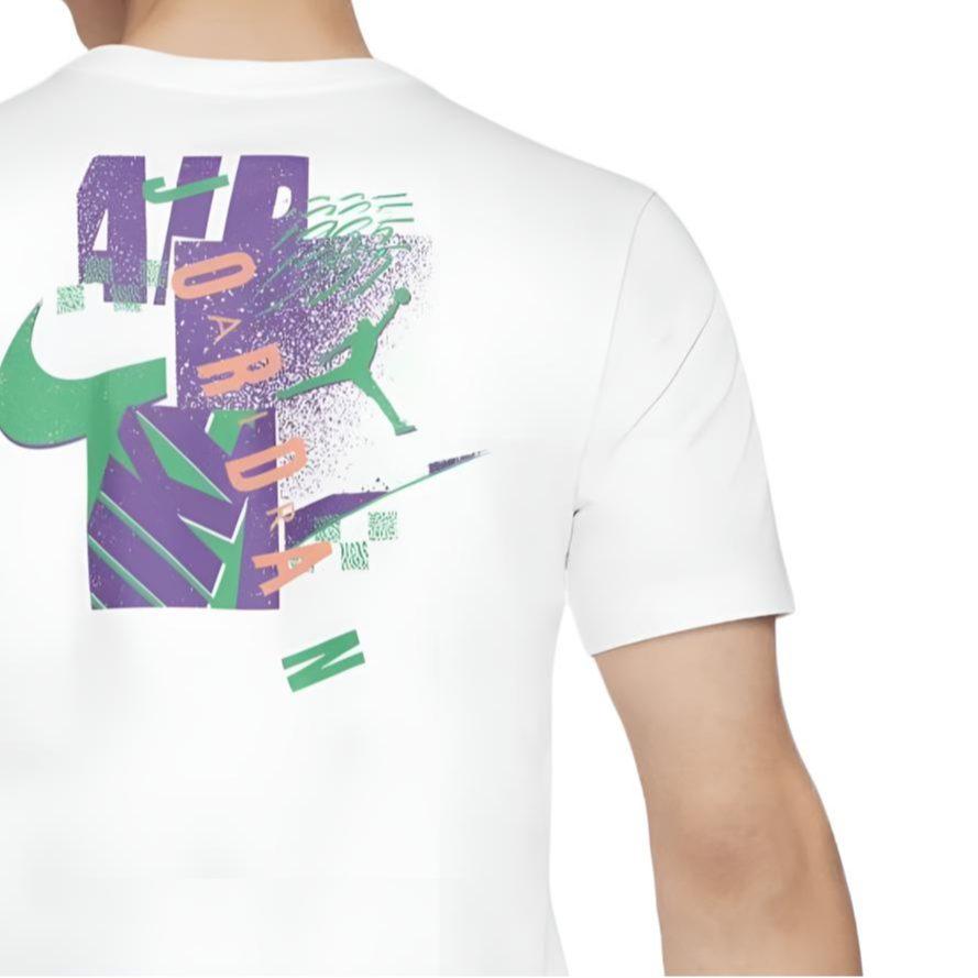 Jordan T Shirts Men's White Crew Neck Moderate Straight Fit CZ8391-100