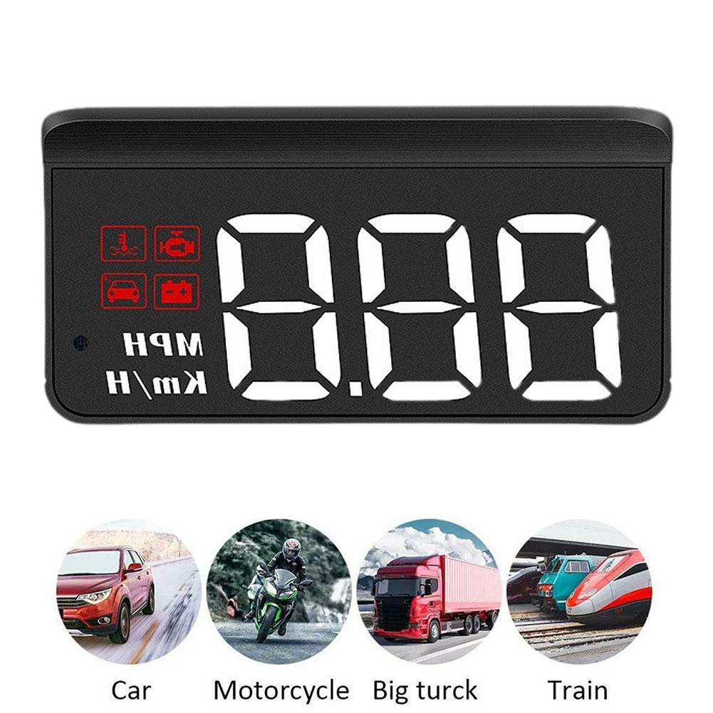 Afișaj Head-up HUD pentru parbriz, proiector vitezometru digital, indicator pe accesorii computerizate, placă electronică auto C1F8