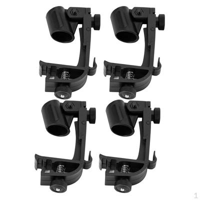 4x Adjustable Microphone Drum Clamps Stand Mount Parts Shockproof Black