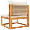 4 Piece Garden Sofa Set with Cushions Acacia Wood & Rope
